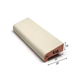 Meranti 18x49 mm neuslat K35 gegrond (Sp.35mm)