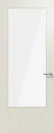 Boarddeur 830x2015 mm opdek rein wit rechts grootglas model 904 met blank gelaagd glas Nemef slotgat