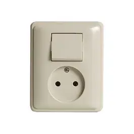Peha inbouw stopcontact combinatie / wissel Crème