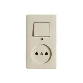 Peha opbouw stopcontact combinatie / wissel Crème