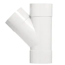 T-stuk 45° Wit DW Komo 32 x 32mm 3x Lijmmof
