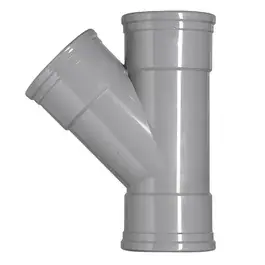 T-stuk 45° DW 125x125mm 3x Manchetmof