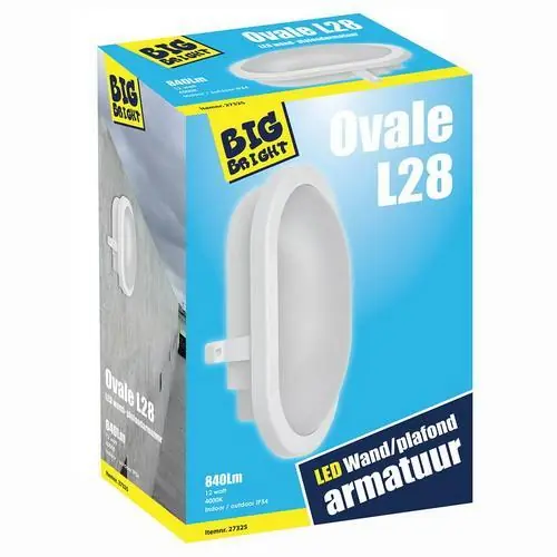 Bulkhead Ovale L28 LED armatuur 12W