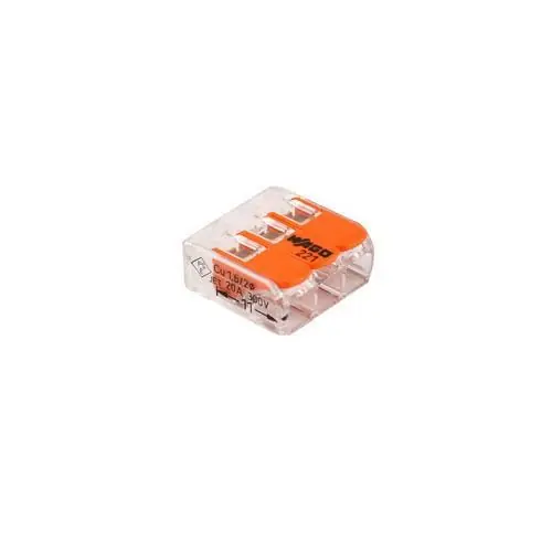Wago verbindingsklem 3-voudig 4mm² - 50 stuks