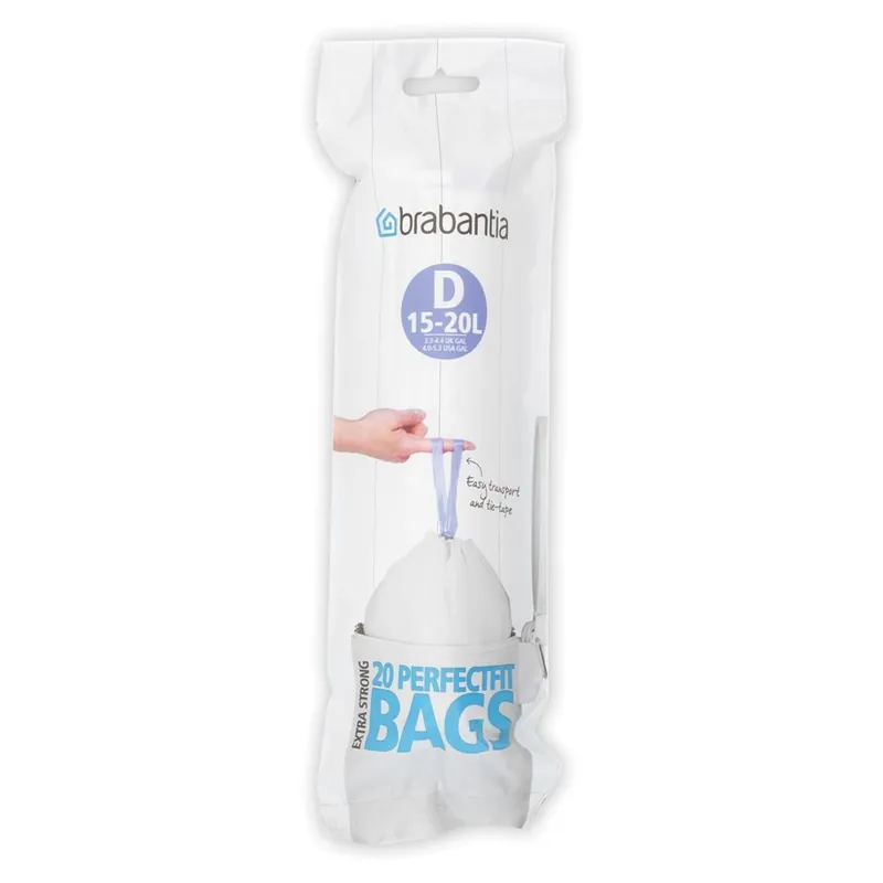 Brabantia PerfectFit afvalzakken Code D 15-20 ltr. 20 st.