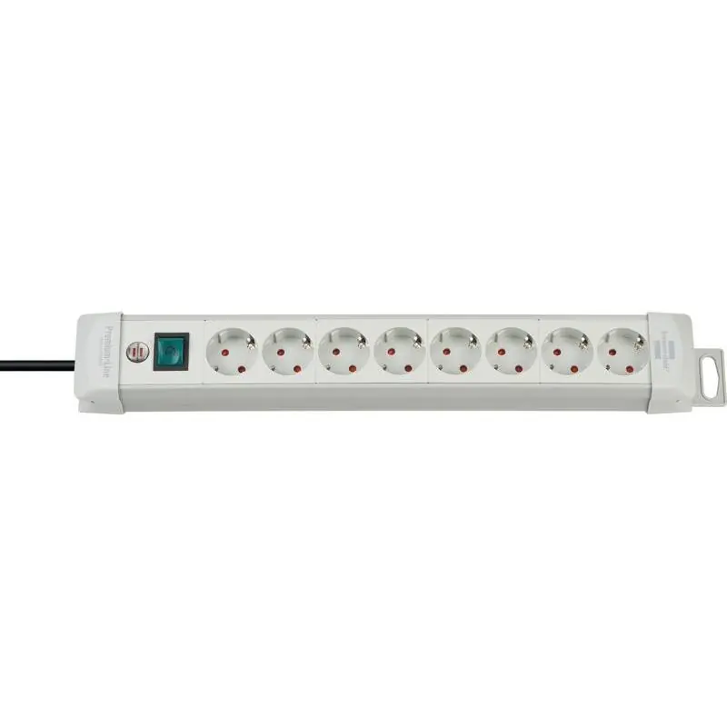 Brennenstuhl Premium-Line stekkerdoos 8-voudig lichtgrijs 3 mtr.