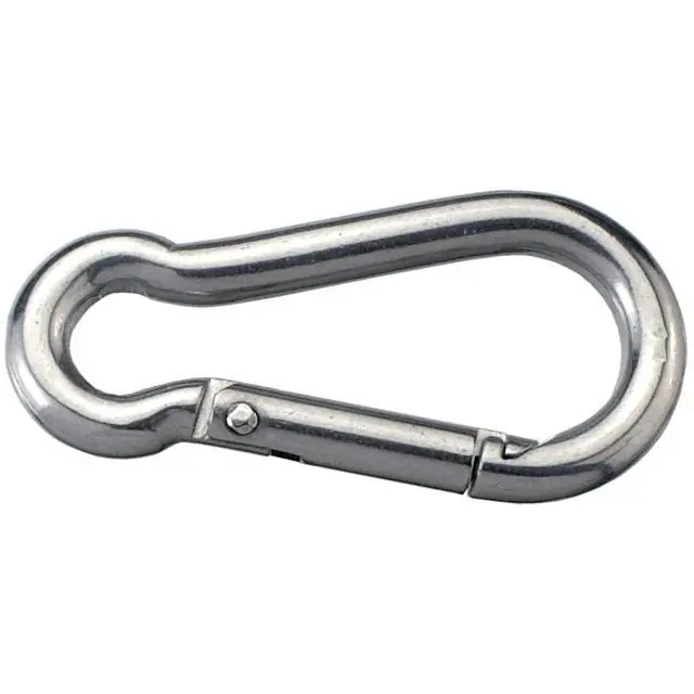 KARABIJNHAAK 10x100 MM. 350kg A2