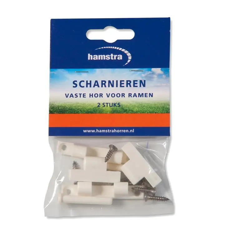 Hamstra set van 2 scharnieren wit