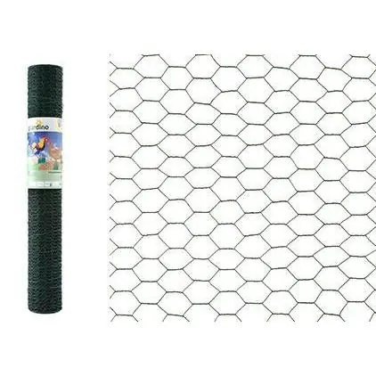 Giardino zeskant geplastificeerd 13 x 1.0mm x 50cm x 5 meter RAL 6005 groen