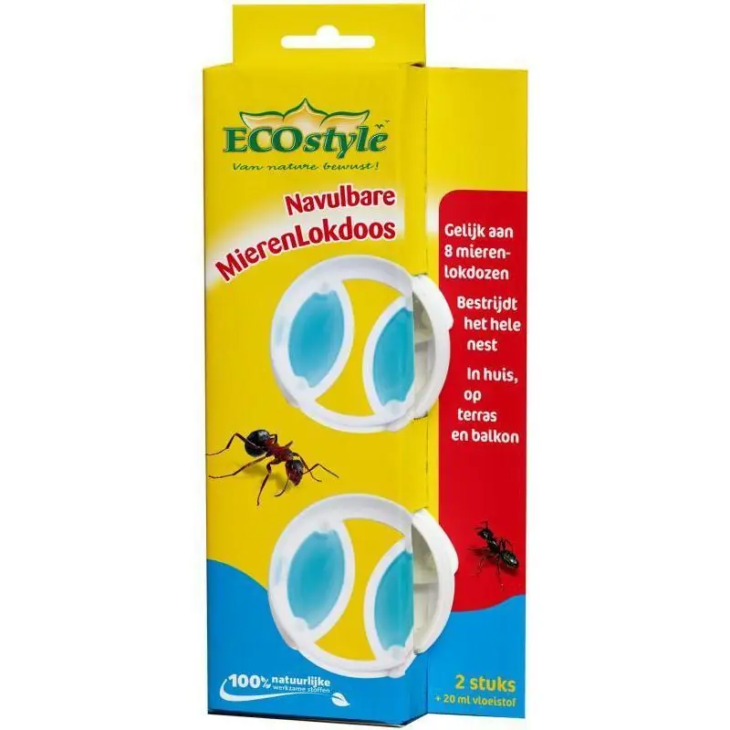 EcoStyle Loxiran mierenlokdoos met navul. (2 stuks)