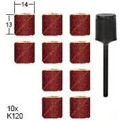 Proxxon Schuurbandjes K 120, 10 st. + houder