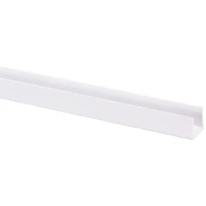 U-profiel kunststof 18x21mm wit 260 cm