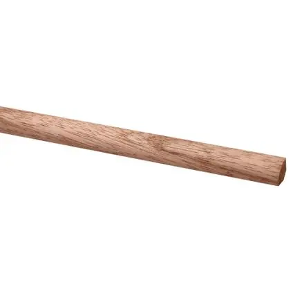 Kwartronde lat hardhout 13x13mm 270 cm.