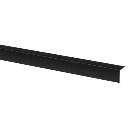 Hoekprofiel kunststof 25x25mm zwart 260 cm.
