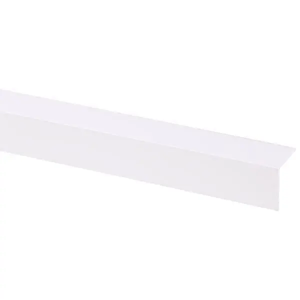 Hoekprofiel kunststof 25x25mm wit 260 cm.