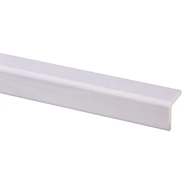 Hoeklat grenen wit gegrond 2700x27x27mm