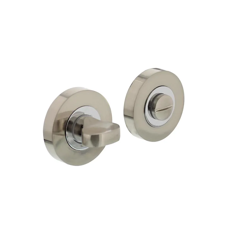 Intersteel rozet toilet-/badkamersluiting rond chroom/nikkel mat