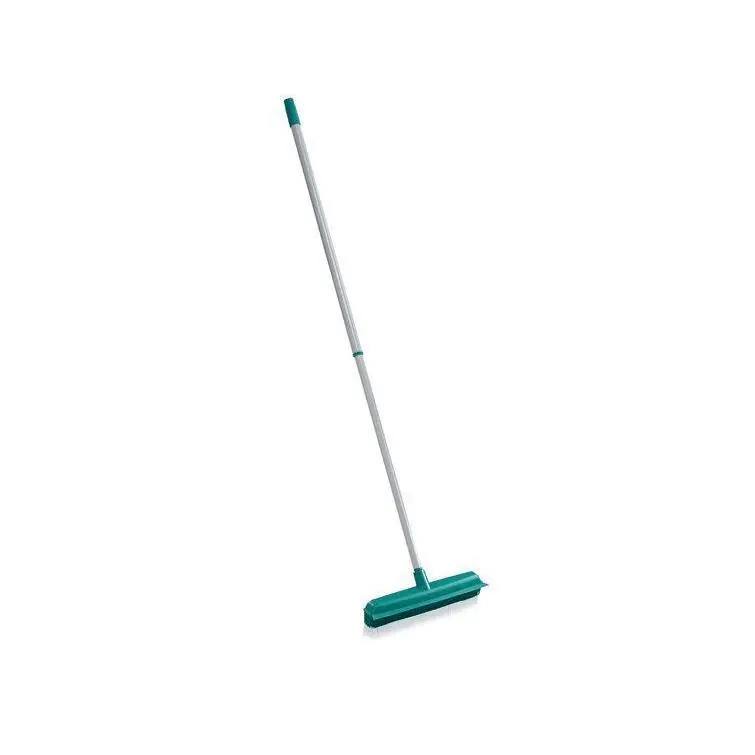 Leifheit Classic suprabezem / rubberen bezem 35 cm met telescoopsteel (80-140 cm)