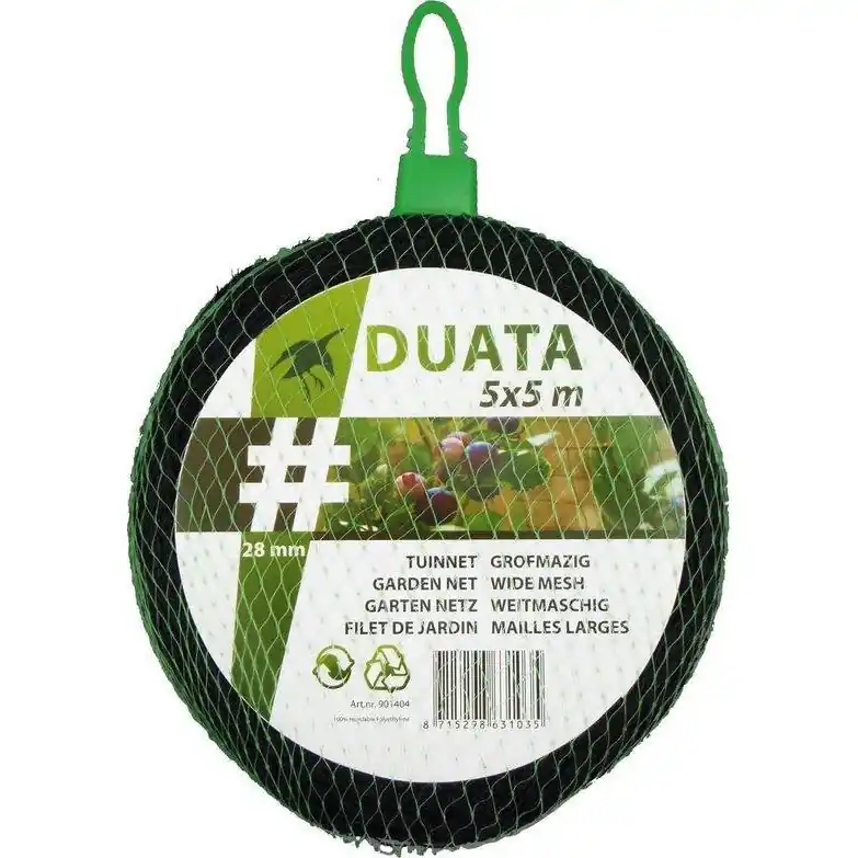 DUATA tuinnet knooploos 5x5 m zwart 28x28mm