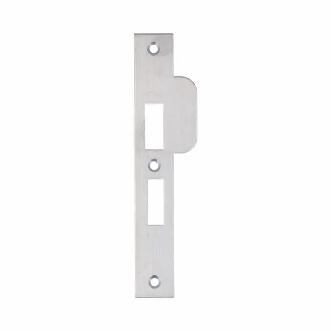 Nemef sluitplaat voor slottype 4119, stompe deur, rechts, RVS