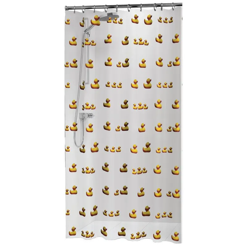 Sealskin Duckling douchegordijn Peva 180x200 geel