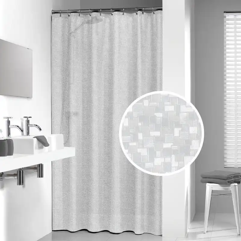 Sealskin Perle douchegordijn Peva 180x200 transparant