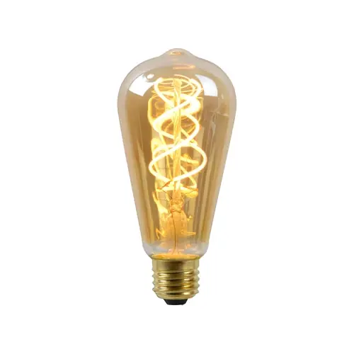 Lucide LED filament lamp Ø6,4cm E27 5W amber dimbaar