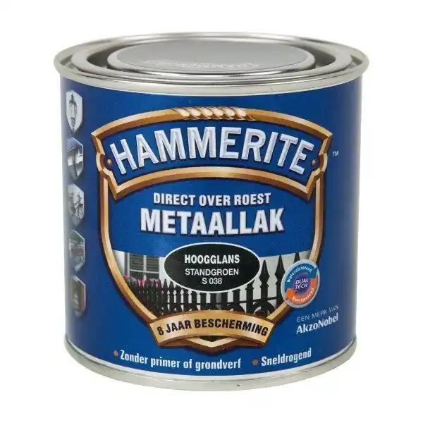 Hammerite metaallak hoogglans standgroen S038 250ml