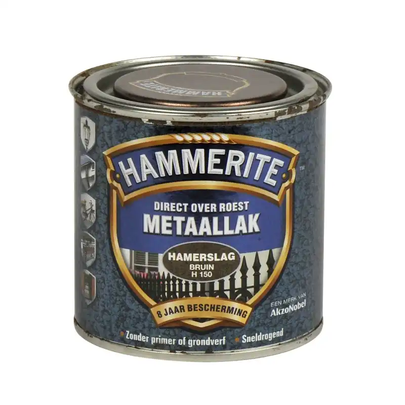 Hammerite metaallak hamerslag bruin H150 250ml