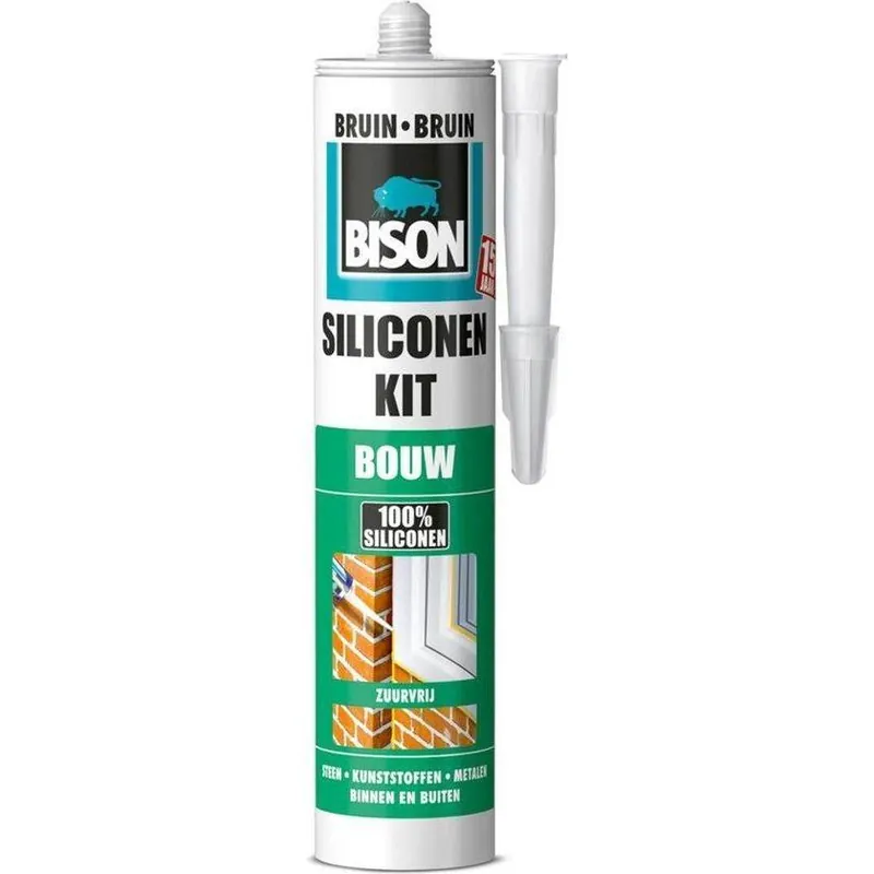 Bison siliconenkit bouw bruin 310ml