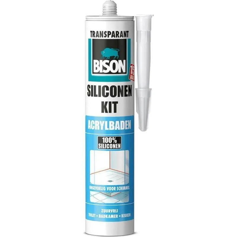 Bison siliconenkit acrylbaden transparant 310ml