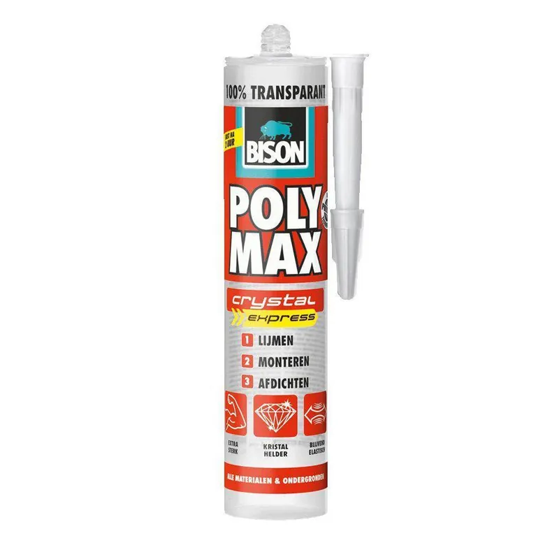 Bison Poly Max Crystal Express montagelijm 300g