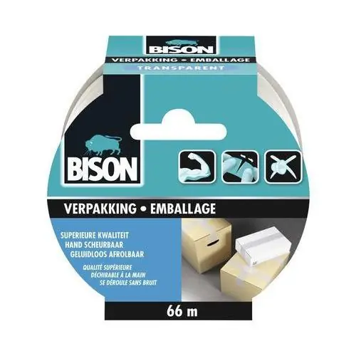 Bison verpakkingstape transparant 66m x 50mm
