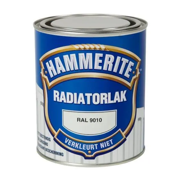 Hammerite radiatorlak RAL9010 750 ml.