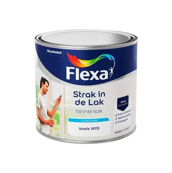 Flexa Strak in de Lak zijdeglans binnenlak basis W05 500ml