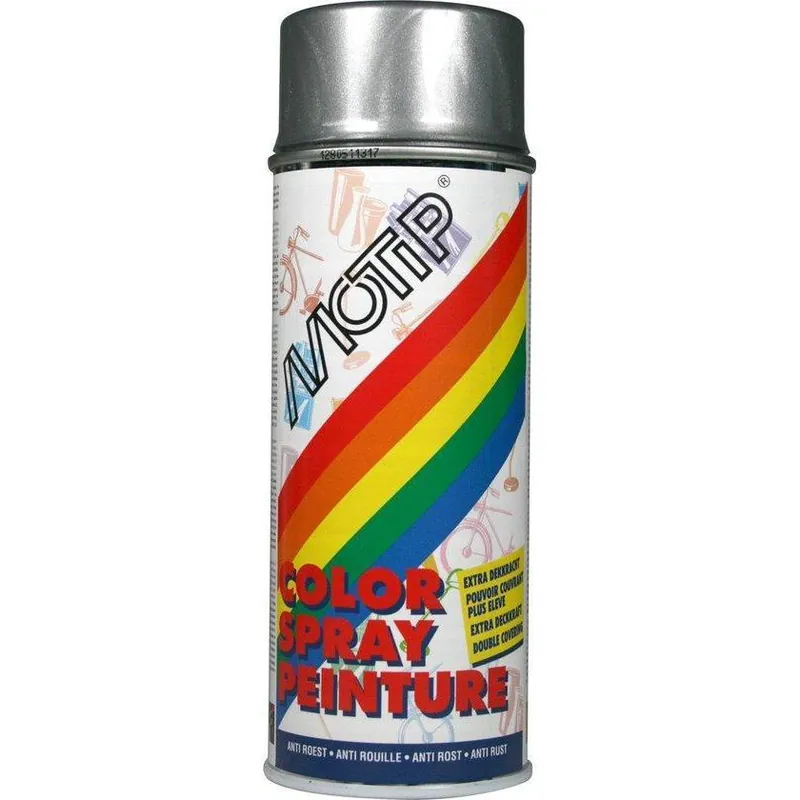 MoTip colors hoogglans RAL9007 grijs alu met 400 ml.