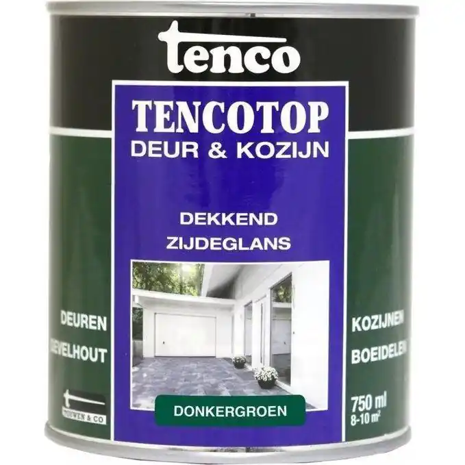 Tenco Top dekkend zijdeglans donker groen 750 ml.