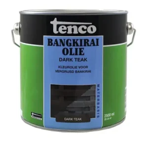 Tenco bangkirai olie 2,5 liter dark teak