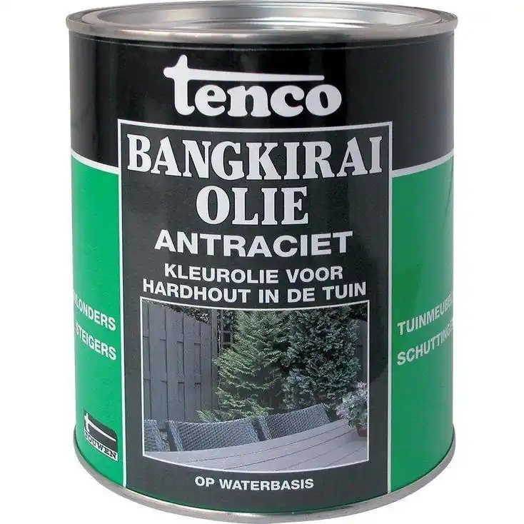 Tenco bangkirai olie 1 liter antraciet
