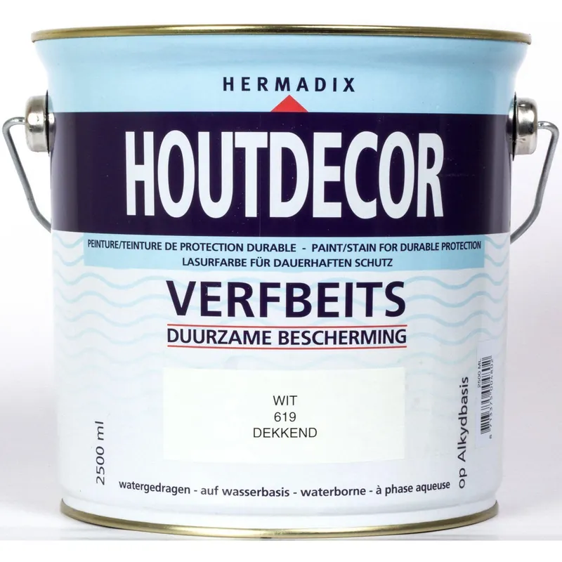 Hermadix houtdecor 619 wit 2,5 liter
