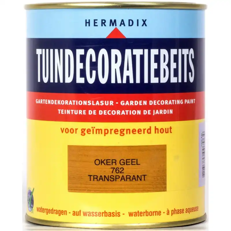 Hermadix tuindecoratiebeits 762 oker geel 750 ml