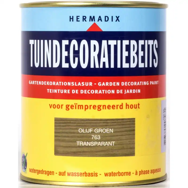 Hermadix tuindecoratiebeits 763 olijf groen 750 ml