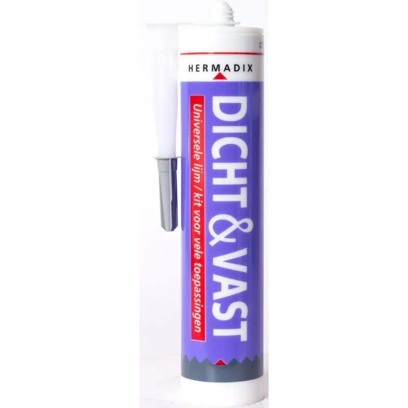 Hermadix Dicht & Vast lijmkit zwart 290ml