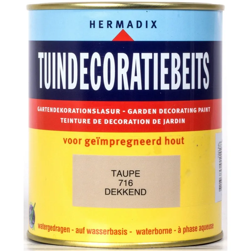 Hermadix tuindecoratiebeits 716 taupe 750 ml