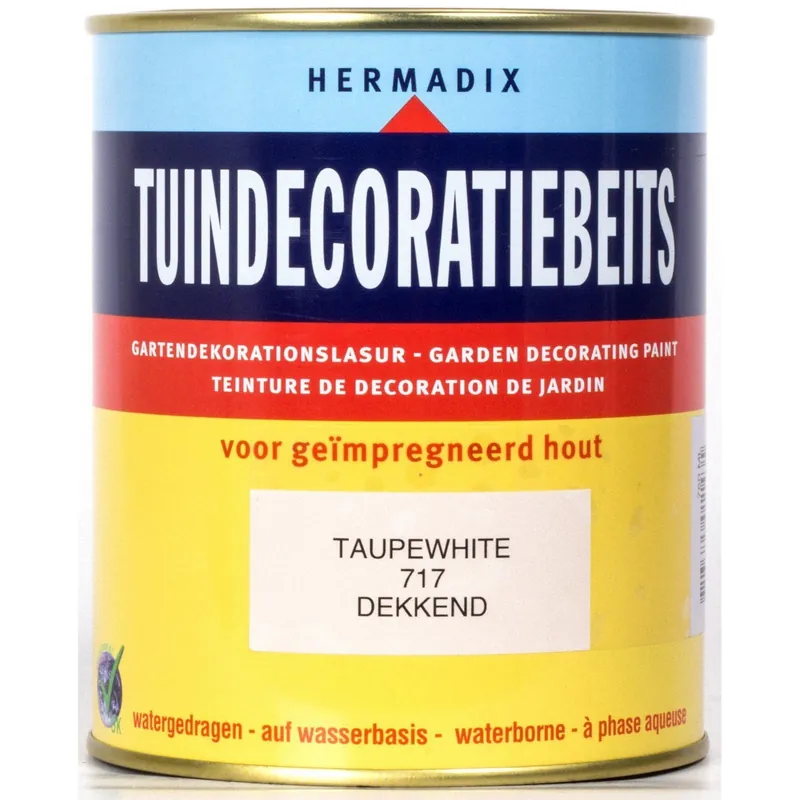 Hermadix tuindecoratiebeits 717 taupewhite 750 ml