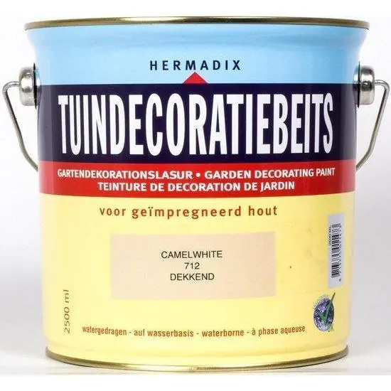 Hermadix tuindecoratiebeits 712 camelwhite 2,5 liter