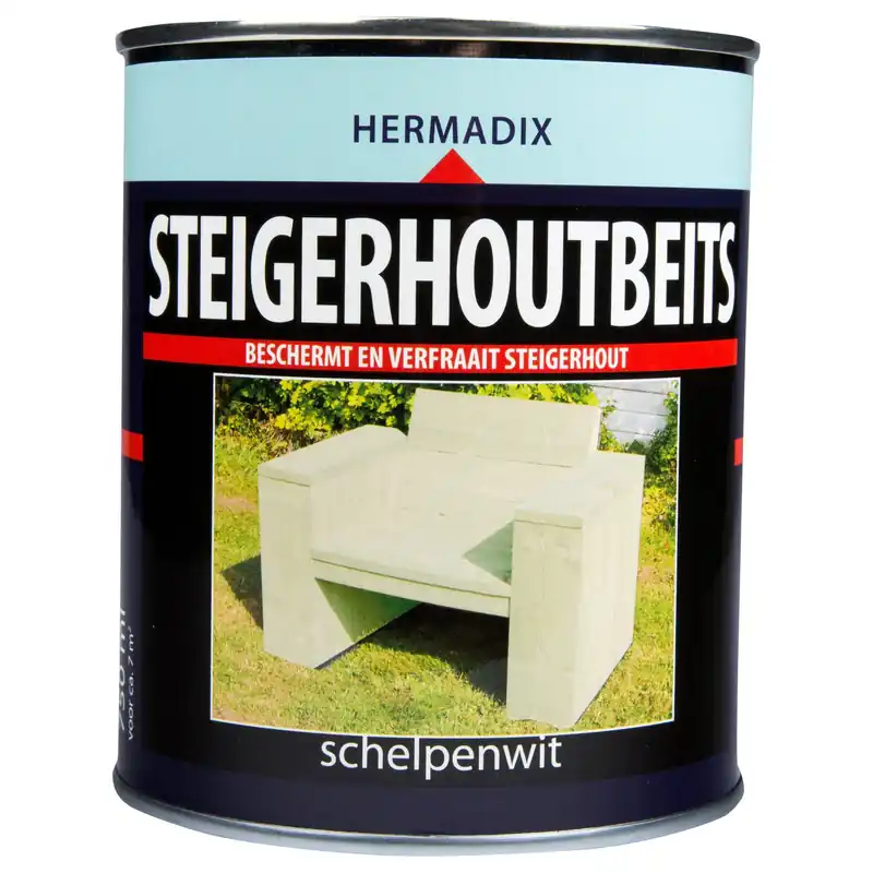 HERMADIX STEIGERHOUTBEITS SCHELPENWIT