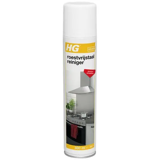 HG roestvrijstaal snel reiniger 300 ml