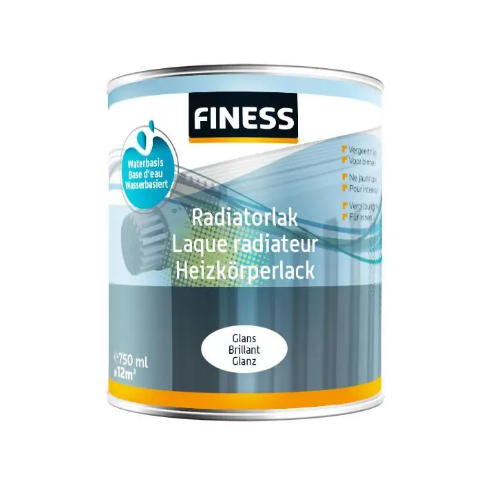 Finess radiatorlak acryl binnen wit 250ml