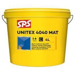 SPS Unitex muurverf 4040 mat TR binnen-buiten 4l